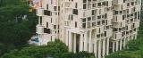 The Lego-set-like The Colonnade admist greenery yet close to Orchard Road.