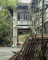 Bedroom 3 (left). Mount Pleasant, black and white, Singapore